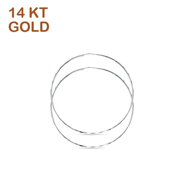 14K Gold Endless Hoop Earrings 55MM